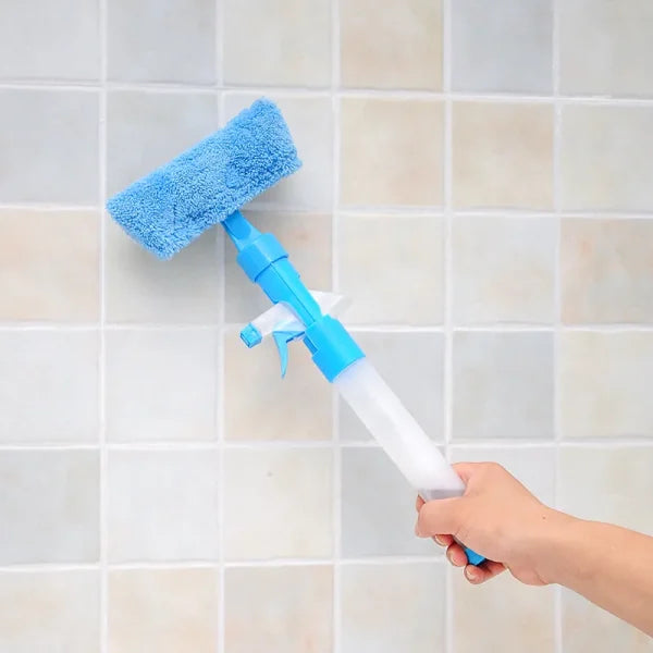3 In 1 Fiber Wiper Sprayer Wash, Wipe And Soak | Window Squeegee Kit, 3 In 1 Professioanl Window Squeegee Cleaning Tool With Detachable Microfiber Cloth Rubber Scraper