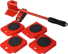 (5 In 1) Heavy Furniture Move Tool Transport Lifter Shifter Moving Kit Slider Remover Rolling Wheel Corner Mover Set.