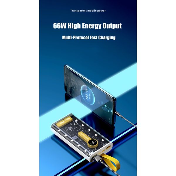 66w Super Fast Charge Cyberpuk Power Bank 10000mah Portable External Battery Fast Charger For Iphone Samsung Xiaomi Auxiliary Battery New 66w Super Fast Charge Power Bank (random Colors)