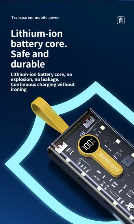 66w Super Fast Charge Cyberpuk Power Bank 10000mah Portable External Battery Fast Charger For Iphone Samsung Xiaomi Auxiliary Battery New 66w Super Fast Charge Power Bank (random Colors)