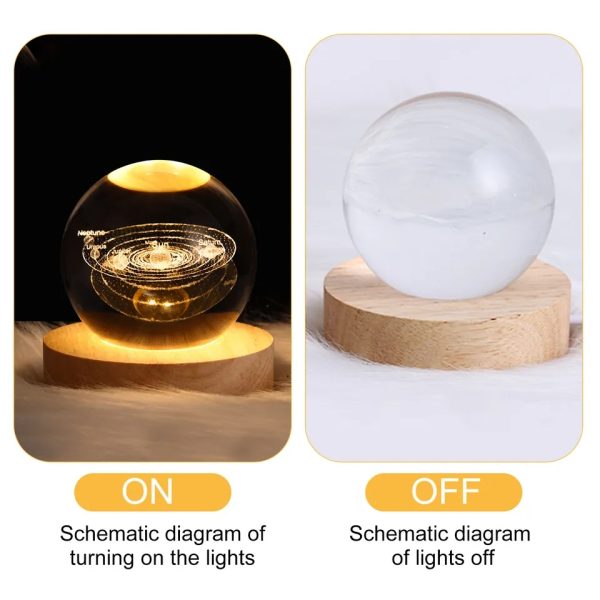 Crystal Ball Night Light Glowing Planet
