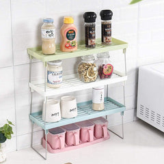 Folding Stack Up Shelf For Spice Jars