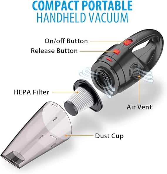 Hand Vacuum Cordless With High Power