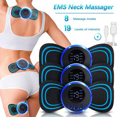 LCD Display EMS Neck Massage Electric