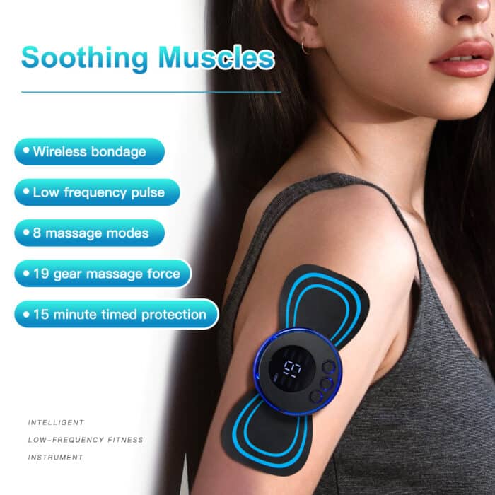 LCD Display EMS Neck Massage Electric