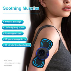LCD Display EMS Neck Massage Electric