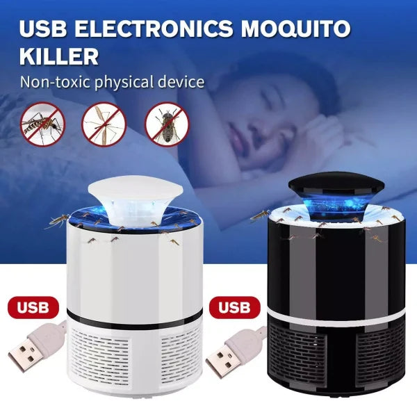 Mosquito Trap With Killer Lamp | Eco Friendly Chemical Free Usb Connected UV Led Light Fly Bug Di-speller With Suction Fan Repellent Lamp (random Color)