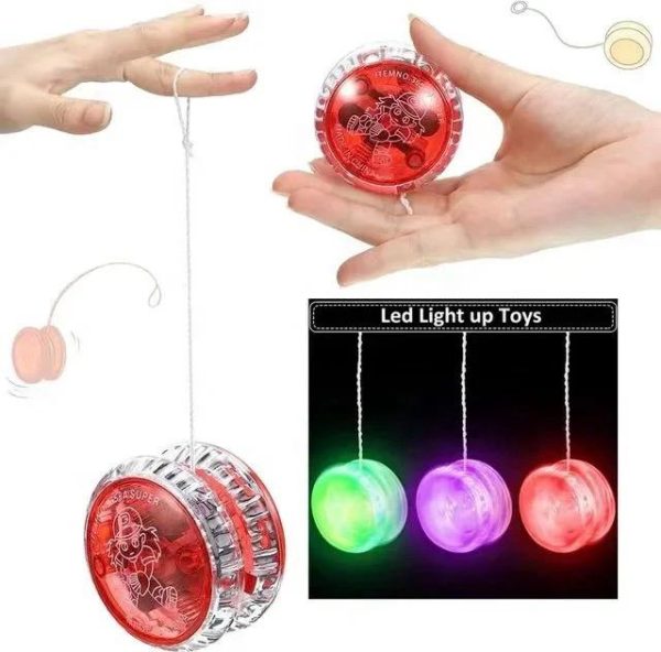 Pack Of 12 Led Toys Yo Yo Sport Toys Yo Yo Flashing Plastic For Kids