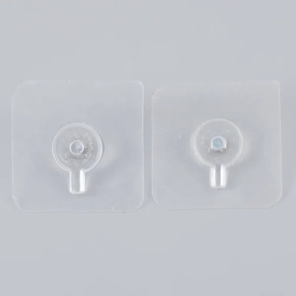 Pack Of 4 Adhesive Screw Sticker Hook Heavy Duty Stick On Door Nail Free Screw Non-trace No Drilling Nail Self Waterproof Adhesive Hanging Nails Hooks Holders Multifunctional Use