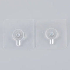 Pack Of 4 Adhesive Screw Sticker Hook Heavy Duty Stick On Door Nail Free Screw Non-trace No Drilling Nail Self Waterproof Adhesive Hanging Nails Hooks Holders Multifunctional Use