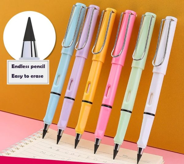 Pack of 6 Infinity Pencil With Builtin Rubber (random Color)