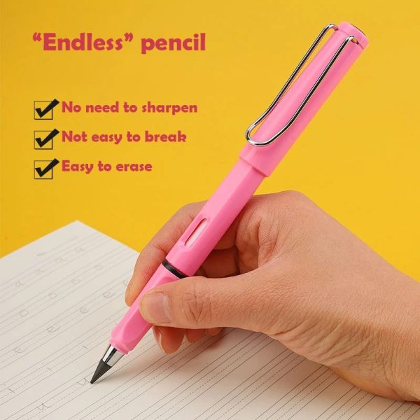 Pack of 6 Infinity Pencil With Builtin Rubber (random Color)